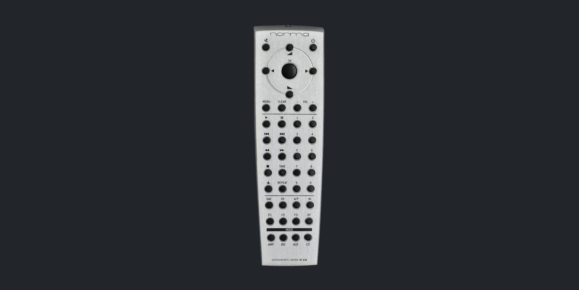 norma audio electronics RC-43 ALU Fernbedienung 