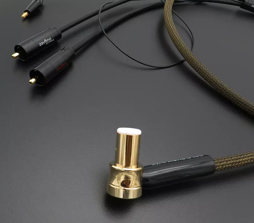 Zavfino Highlands MKII DIN (90°) auf RCA 1,5m Tonarmkabel  