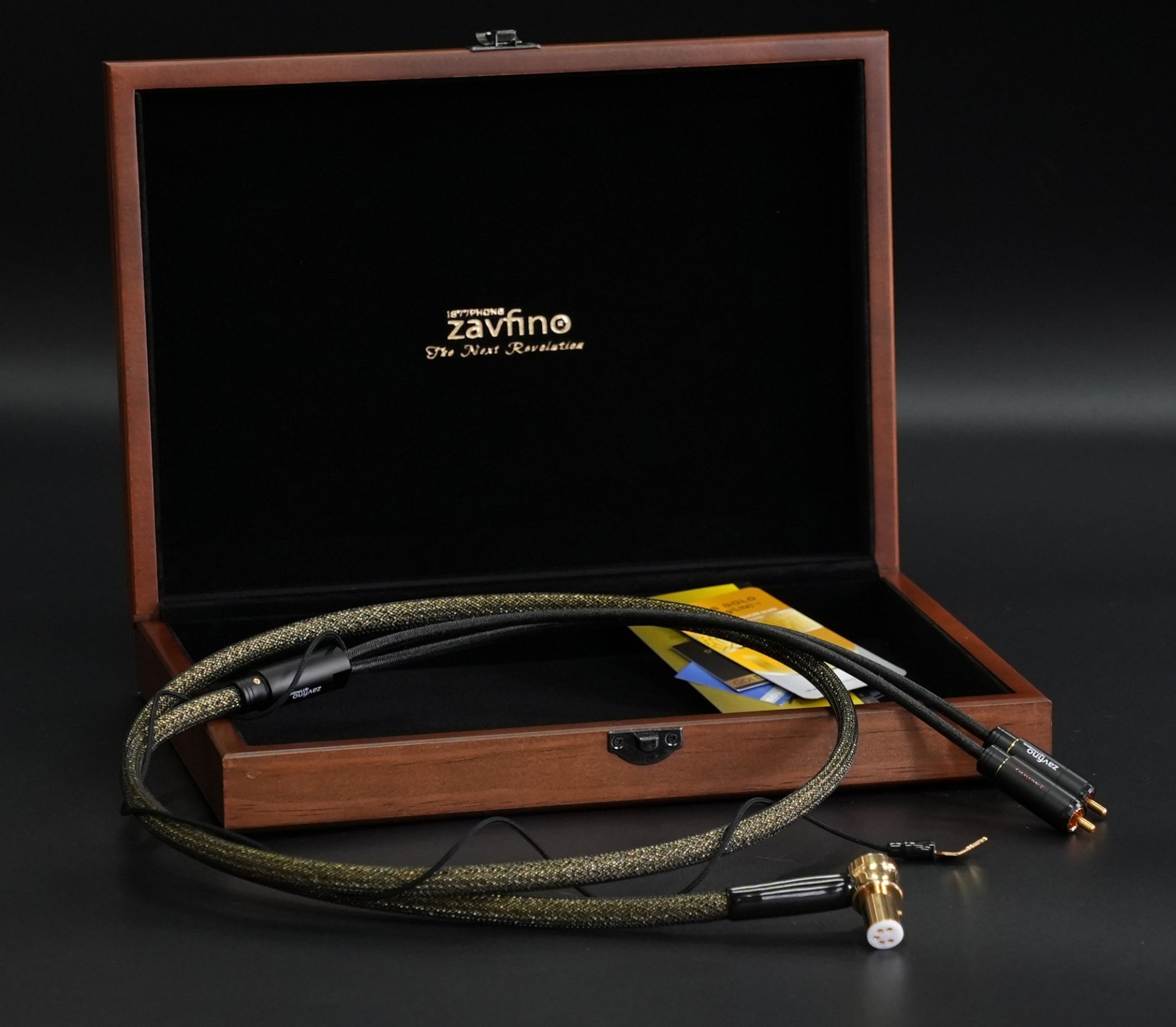 Zavfino Midas - DIN 90° auf RCA 1,5m Tonarmkabel 