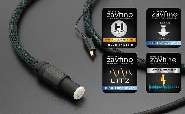 Zavfino Highlands MK2 DIN 0° auf XLR 1,5m Tonarmkabel  