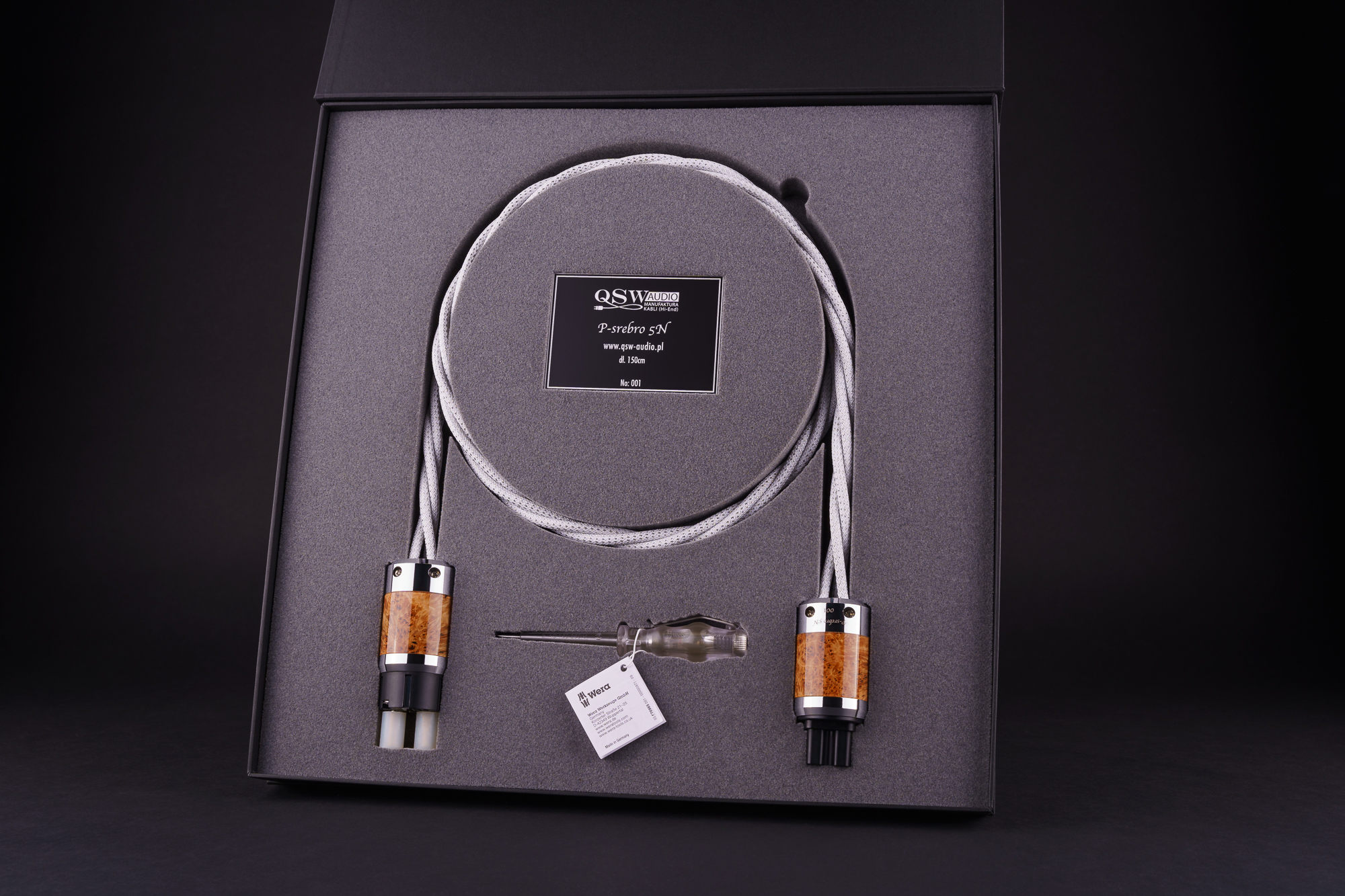 QSW-audio P-Silber 5N Netzkabel 1,5m